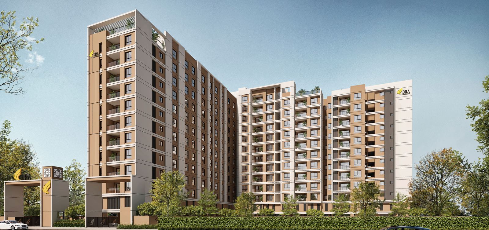 DRA Astra, Madhavaram, Chennai – apartment towers on Madhavaram High Road (artist's impression)